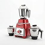 indicon Thar 1HP (1000 Watts) Mixer Grinder, 3 Jars, Red | Heavy Duty Copper Motor for Grinding, Blending & Mixing | Stainless Steel Blades, Multi-Speed, Durable Kitchen Power Tool