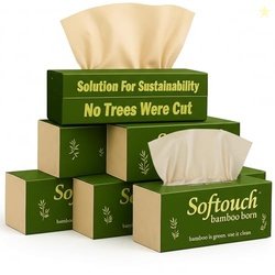 Softouch 2 Ply Face tissue paper 100 pulls 200 sheets Each Pack - Set