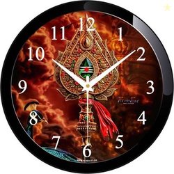 TrendsTube Analog 25 cm X 25 cm Wall Clock(Black, With Glass, Standard