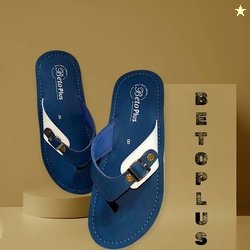 Beto Plus Men Flip Flops(Navy , 9)