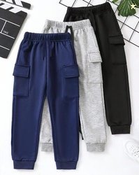 Trampoline Pack of 3 Boys Relaxed Fit Flat-Front Cargo Joggers