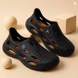 amaezo Men Clogs Sandal(Black , 9)