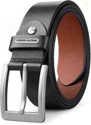 URBAN ALFAMI Men Formal, Casual, Evening, Party Black Genuine Leather