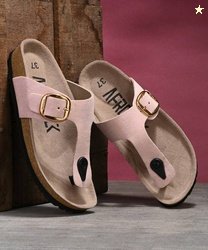 Afrojack Women Flats Sandal(Pink , 7)