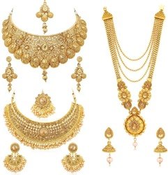Sukkhi Alloy Gold-plated Gold Jewel Set(Pack of 3)