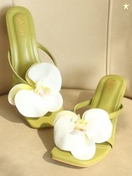 Koblerr Women Orchid Flower Detail Heels