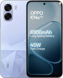 OPPO K14x 5G 6500mAh and 45W SUPERVOOC Charger & AI (Icy Blue, 128 GB)