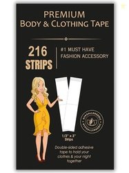 Invisible Double-Sided Lingerie Tape for Body & Clothing, 216 Strips,