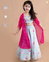 Pspeaches Girl Floral Print 3-Piece Lehenga Set