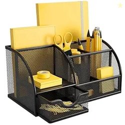 YAJNAS Metal Stationery Items Organizer for Office and Home Table Top