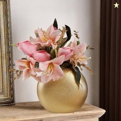 SATYAM KRAFT 1 Pc Wooden Vase for Home Decor | Decorative Aesthetic Sh