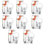 Orient Electric Polycarbonate High Glo Led Lamp 9W, (Warm White, 3000K, B22 – Pack Of 8)