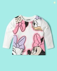 WOTNOT BY AZORTE Minnie & Daisy Duck Print T-Shirt