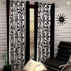 Fashion String Polyester 2 Pieces Window Curtain Set, 5 Feet Long, Bro