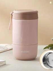 YELONA Pink Solid Plastic Dishwasher and Microwave Safe 1PCs Lunch Box