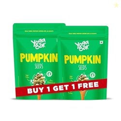 Yogabar Organic Pumpkin Seeds 1kg (500g, Pack of 2) - Buy 1 Get 1 Free