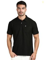 Lux Parker Men's Regular Fit Cotton Blend Half Sleeve Polo T-Shirt_LUX