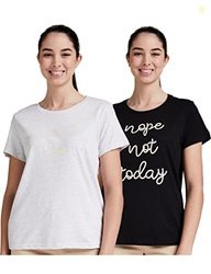 Amazon Brand - Eden & Ivy Women's T-Shirt Regular Fit Top (Pack of 2)