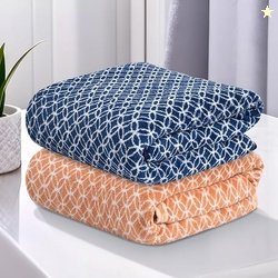 Heart Home 2 Pcs Microfibre 24x48 Inch Men and Women Bath Towel | 280