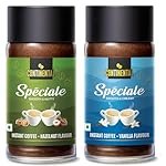 Continental Speciale Flavoured Coffee Combo | Hazelnut & Vanilla | Makes 50 Cups | Instant flavored Coffee powder for both Hot & Cold Coffee | Medium Roast