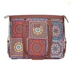 ZOUK Stylish Office Laptop Bag | Tote Bag For Women Fits Upto 15.6 inc