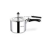 Bajaj New Shakti ILPC 3 Liter Pressure Cooker | Induction Bottom | Aluminium | Inner Lid | ISI Certified | 1 Yr Warranty ãGrey/Silverã