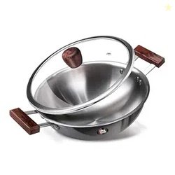 MILTON Pro cook Triply Wooden Handle and Gas Friendly Stainless Steel