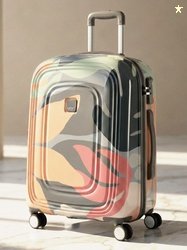 Safari Aurum Printed 8-Wheel Hard-Sided Cabin Trolley Bag