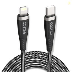 COSTAR Type C to Lighte-ning,30W Nylon Braided Cable Fast Charging and