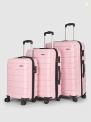 Teakwood Leathers India Set of 3 360-Degree Rotation Hard Sided Trolle