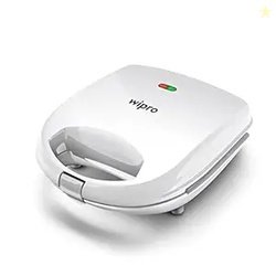 Wipro Vesta BS101 700 Watt Premium Sandwich Maker cum Toaster, White,