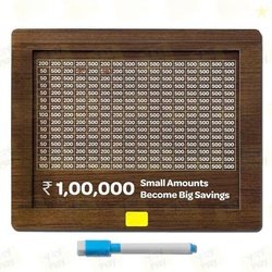 ERVY Wooden Money/Piggy Bank,Savings Challenge Box,Wooden Savings Box