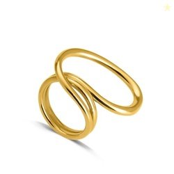PALMONAS Irregular Modern Gold Ring for Womens - Waterproof & Anti-Tar