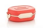 Insulation 2 Compartment Lunch Boxes Leak Proof Reusable Freezer Safe Lunch Box for Kids Tiffin Box for Boys, Girls, School & Office Men. Pack of 1 Multicolor