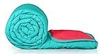 Zinnia Ultra Soft Microfibre Reversible Comforter- Single 150 X 230 Cm, Red and Bright Aqua., 200 TC(Solid – Vibrant)
