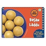 GO DESi – Besan Laddoo | Made with Almonds & Pure Ghee | Indian Mithai | Ladoo | Laddu | Sweets Gift Pack | 180 grams
