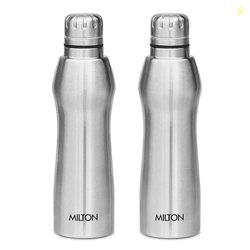 MILTON Elate 1000 Stainless Steel Water Bottle 840 ml, Set of 2, Singl