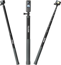 TELESIN G3 Long Selfie Stick Pole (Upgraded 118 /3M), Carbon Fiber Ext