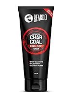 Beardo Activated Charcoal Peel Off Mask for Men, 100g | Charcoal Face Mask for Glowing Skin | Detoxing Facial Kit for Men | Peel Off Mask For Oily & Dirt free skin