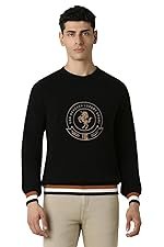 Van Heusen Men’s Luxury Sports Regular Fit Full Sleeve Crew Neck Sweater | Sophisticated Flair | Super Premium Fabric