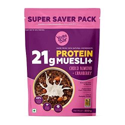 Yogabar Super High Protein Muesli 850g | 21g Protein | With Probiotics
