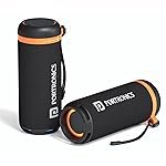 Portronics 15W Breeze 7 Wireless Bluetooth Speaker with Rotational Volume Control, Upto 6 Hours Playtime, Bluetooth 5.4V, Passive Bass Radiator, TWS Mode, RGB LED Lights, Type C Charging(Black)