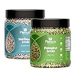 PLENORA Combo of Pumpkin & Sunflower Seeds 250g Each | Raw, Unroasted & Natural Total 500 Grams | Gluten-Free |