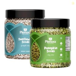 PLENORA Combo of Pumpkin & Sunflower Seeds 250g Each | Raw, Unroasted