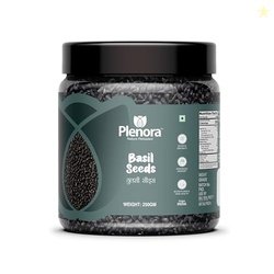 PLENORA Basil Seeds 250g | Raw, Unroasted & Natural | Superfood for He