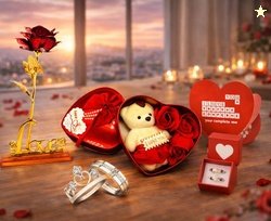 THE INDIA STYLE Artificial Flower, Jewellery, Showpiece Gift Set