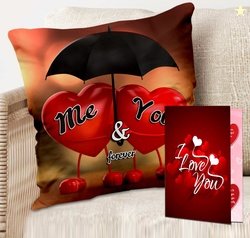 ME&YOU Cushion, Greeting Card Gift Set