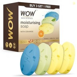 WOW Skin Science Moisturising Soaps with Ceramide | Vitamin C, Green T