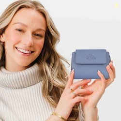 Altair Women Casual Blue Artificial Leather Wallet (3 Card Slots)