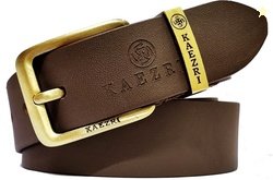KAEZRI Men Evening, Party, Formal, Casual Brown Genuine Leather Belt